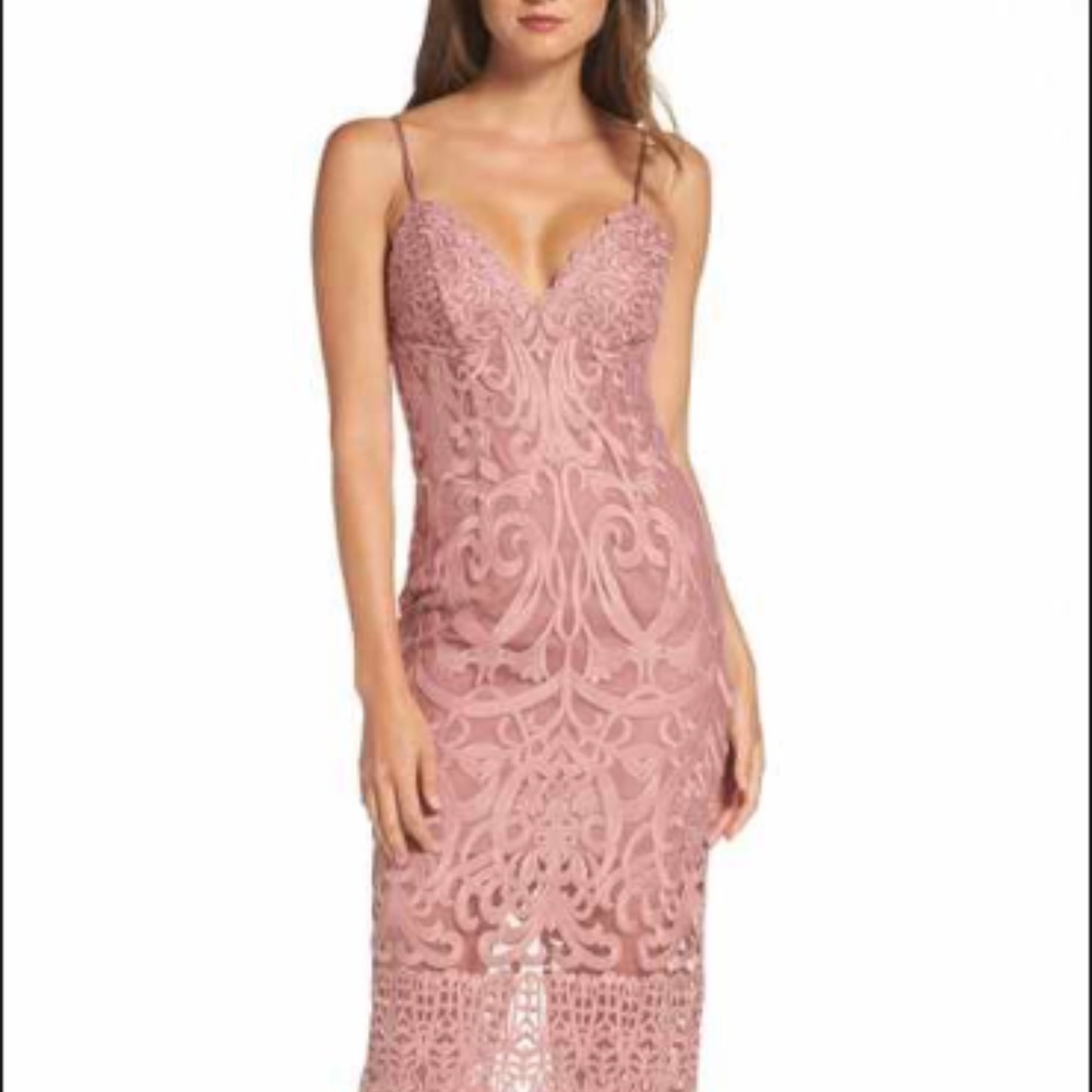 Light Pink Lacey Cocktail Dress